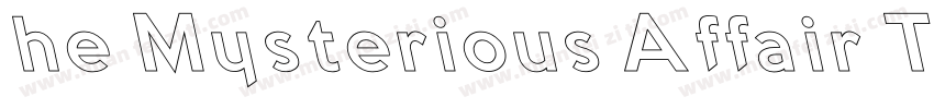he Mysterious Affair Thin Left Obli字体转换